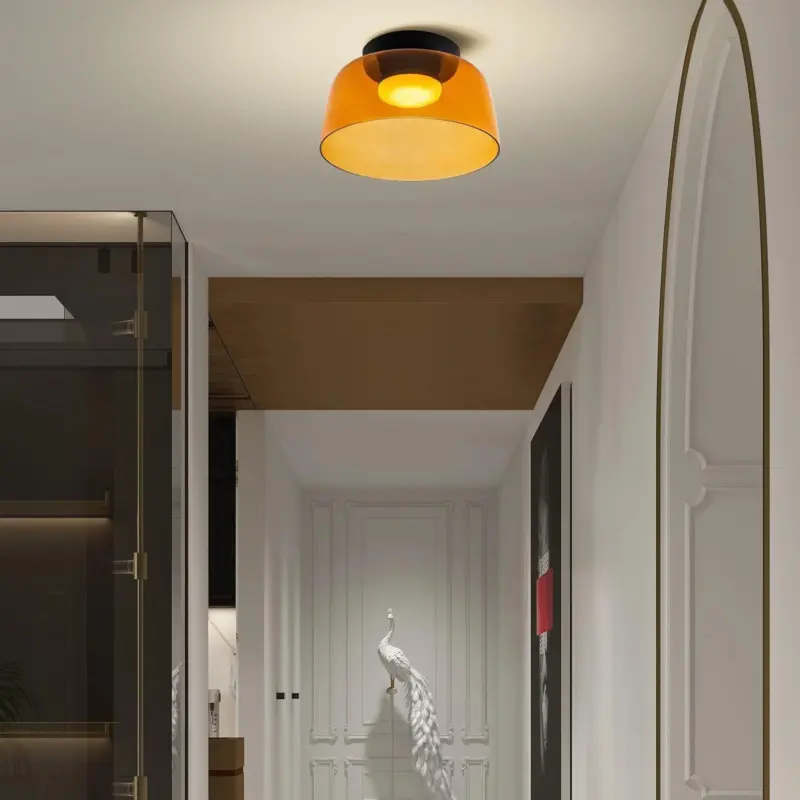 NordicDesignerCreativePersonalityMedievalGlassCeilingLamp