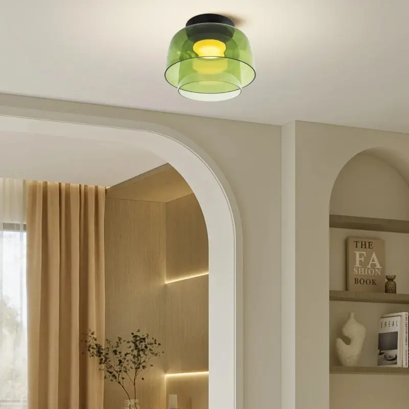 NordicDesignerCreativePersonalityMedievalGlassCeilingLamp