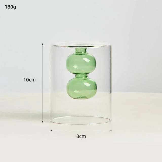 Nordic Dual Color Transparent Vase - Homeko