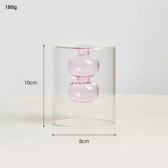 Nordic Dual Color Transparent Vase - Homeko