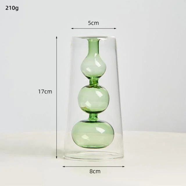 Nordic Dual Color Transparent Vase - Homeko