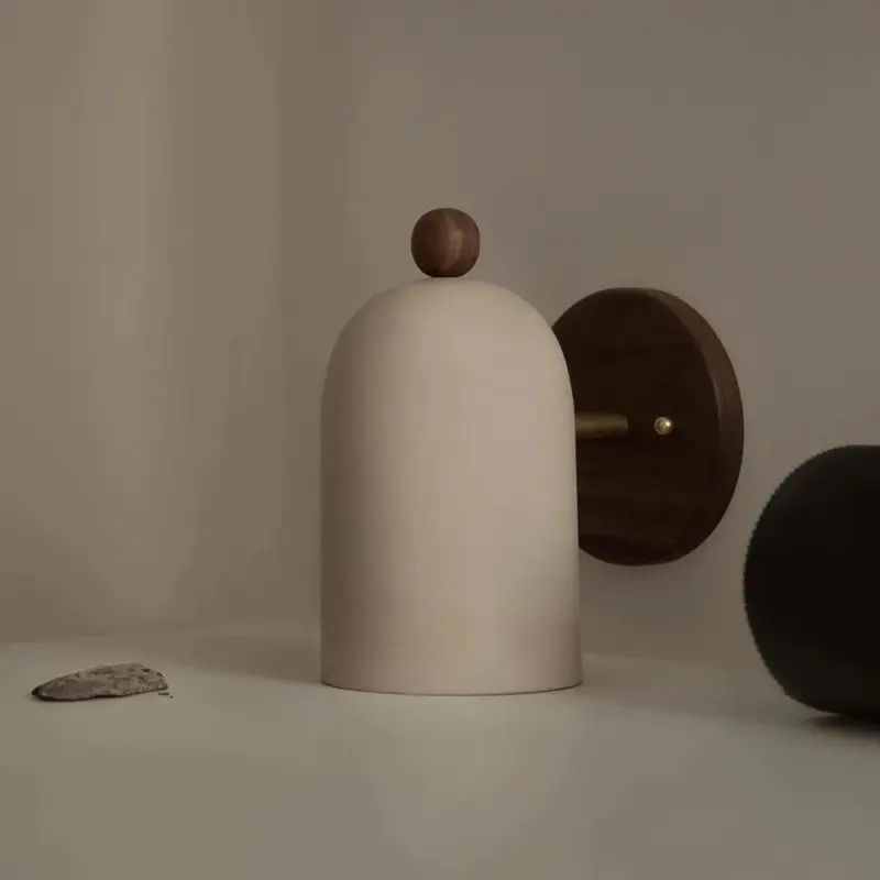 NordicWalnutZenStyleBallWallSconce