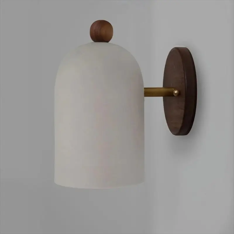 NordicWalnutZenStyleBallWallSconce
