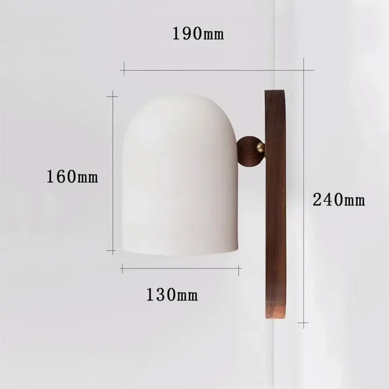 NordicWalnutZenStyleBallWallSconce