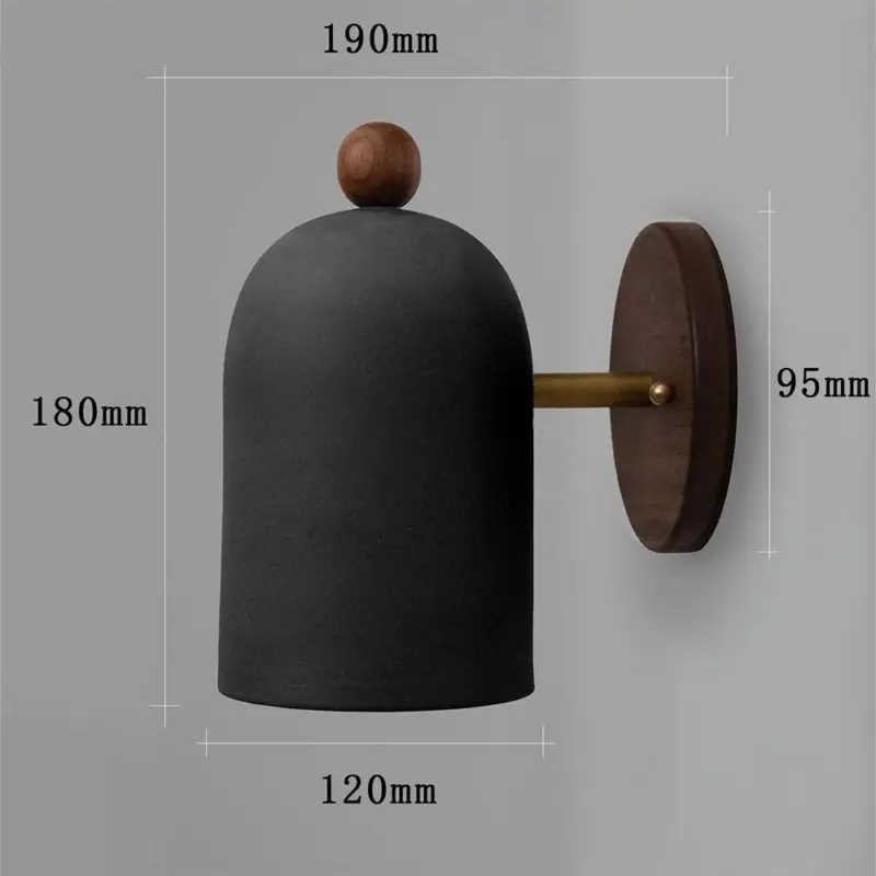 NordicWalnutZenStyleBallWallSconce