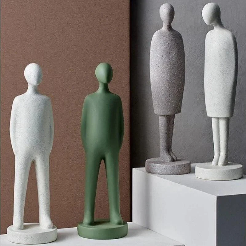 Nordic Abstract Resin Sculptures and Statues Miniature Ornaments Crafts Gifts -