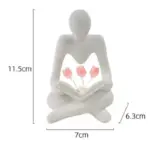Nordic Abstract Thinker Statue Night Lamp Creative Bookshelf Decor