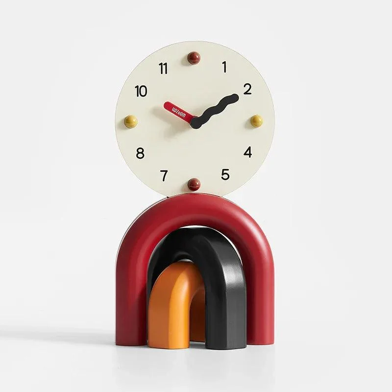 Nordic Art Arch Design Table Clock -