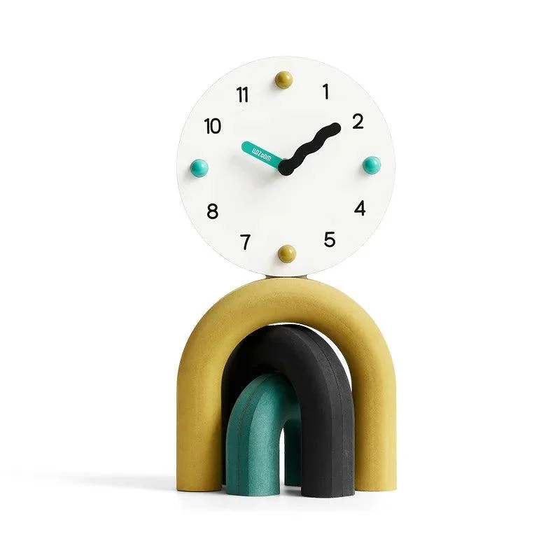 Nordic Art Arch Design Table Clock -