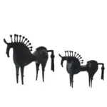 Nordic Black Horse Artwork Home Decoration Accessories Metal Sculptures and Statues Ornament