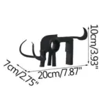 Nordic Black Horse Artwork Home Decoration Accessories Metal Sculptures and Statues Ornament
