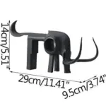 Nordic Black Horse Artwork Home Decoration Accessories Metal Sculptures and Statues Ornament