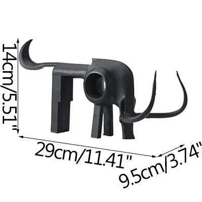 Nordic Black Horse Artwork Home Decoration Accessories Metal Sculptures and Statues Ornament -
