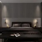 Nordic Black White Wall Lamp Lighting Bedside 330 degree rotation adjustable