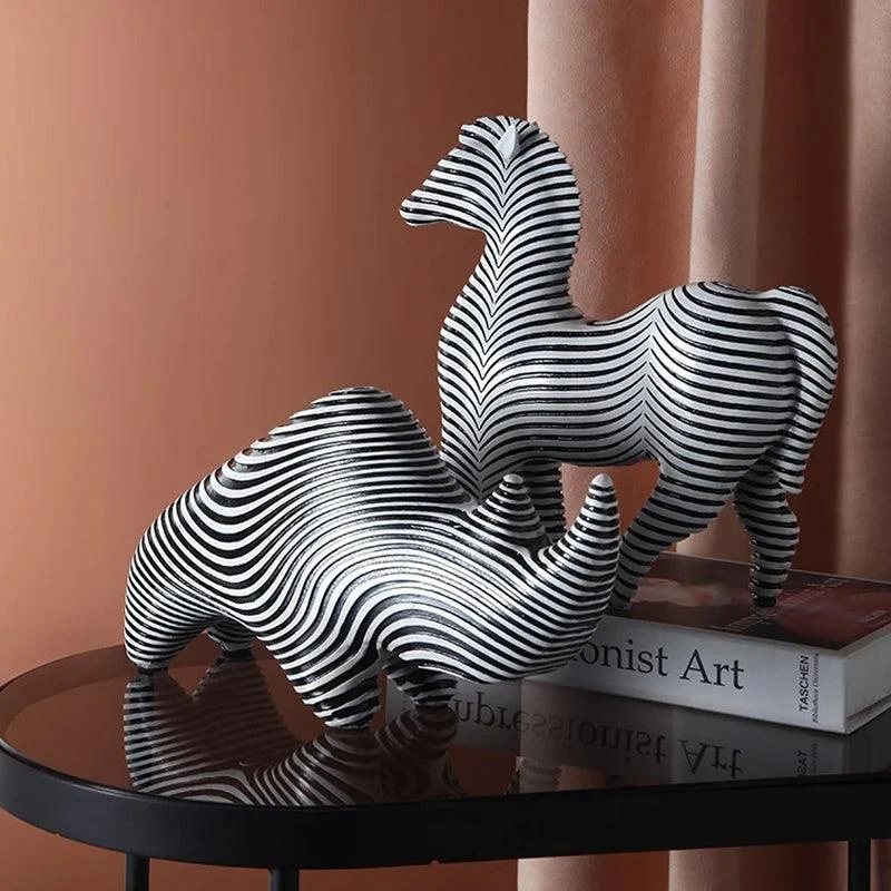 Nordic Black and White Animal Decorative Figurines -