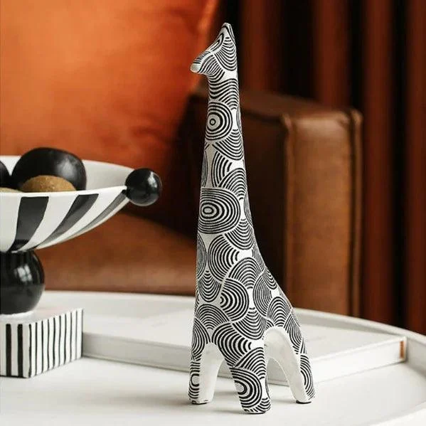 Nordic Black and White Animal Decorative Figurines -
