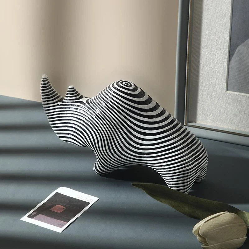 Nordic Black and White Animal Decorative Figurines -