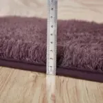 Nordic Brown Burgundy Fluffy Carpet Small Large Bedroom Rug Living Room