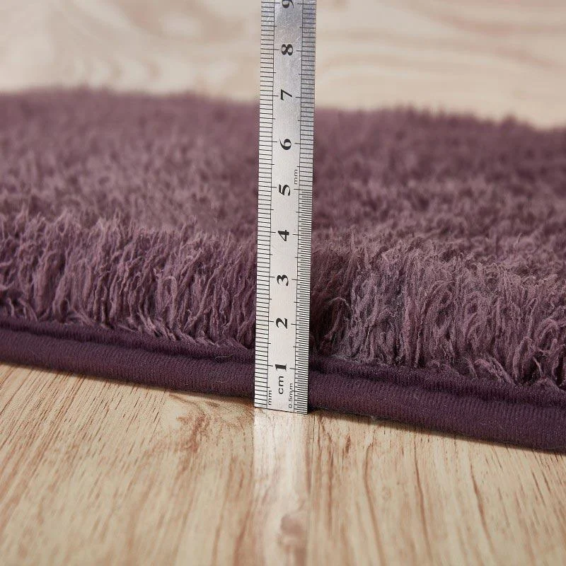 Nordic Brown Burgundy Fluffy Carpet Small Large Bedroom Rug Living Room -