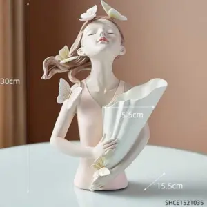 Nordic Butterfly Girl Model Vase - 