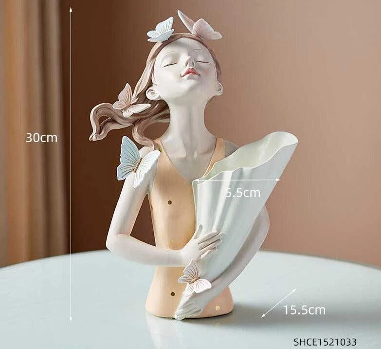 Nordic Butterfly Girl Model Vase -