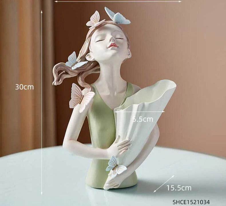 Nordic Butterfly Girl Model Vase -