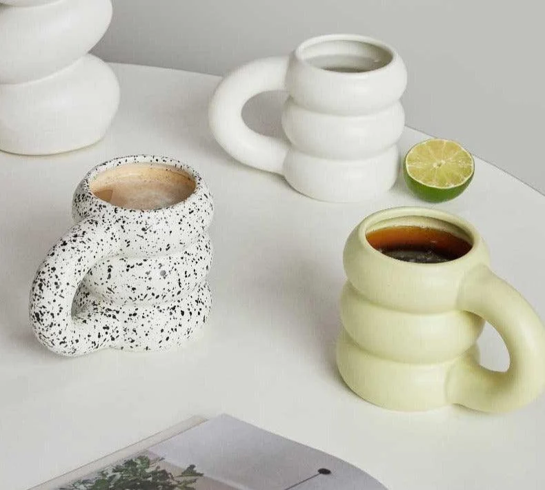 Nordic Ceramic Chubby Bubble Mug -