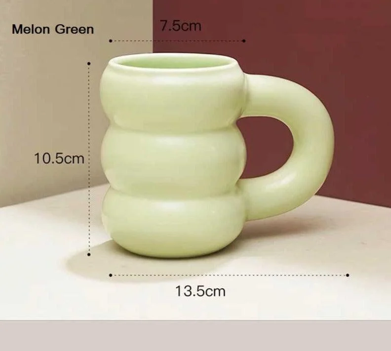 Nordic Ceramic Chubby Bubble Mug -