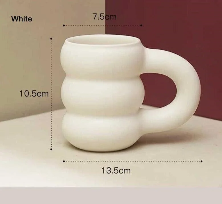 Nordic Ceramic Chubby Bubble Mug -