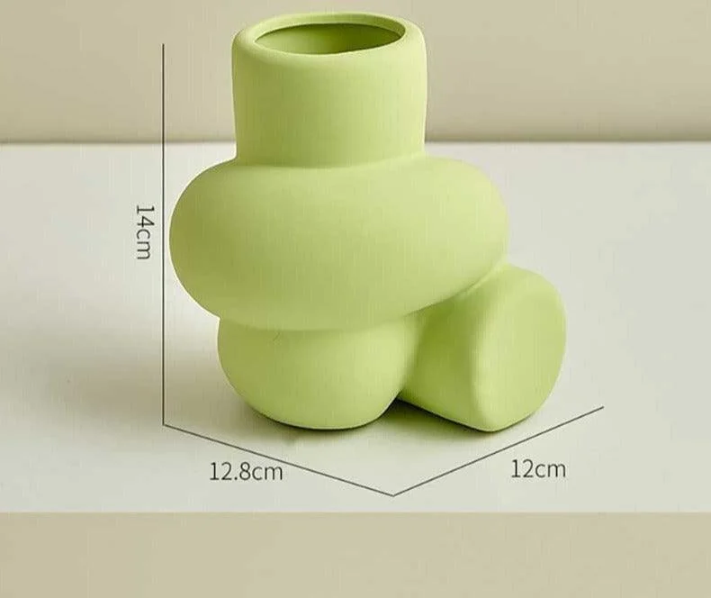 Nordic Ceramic Knot Pastel Vase -