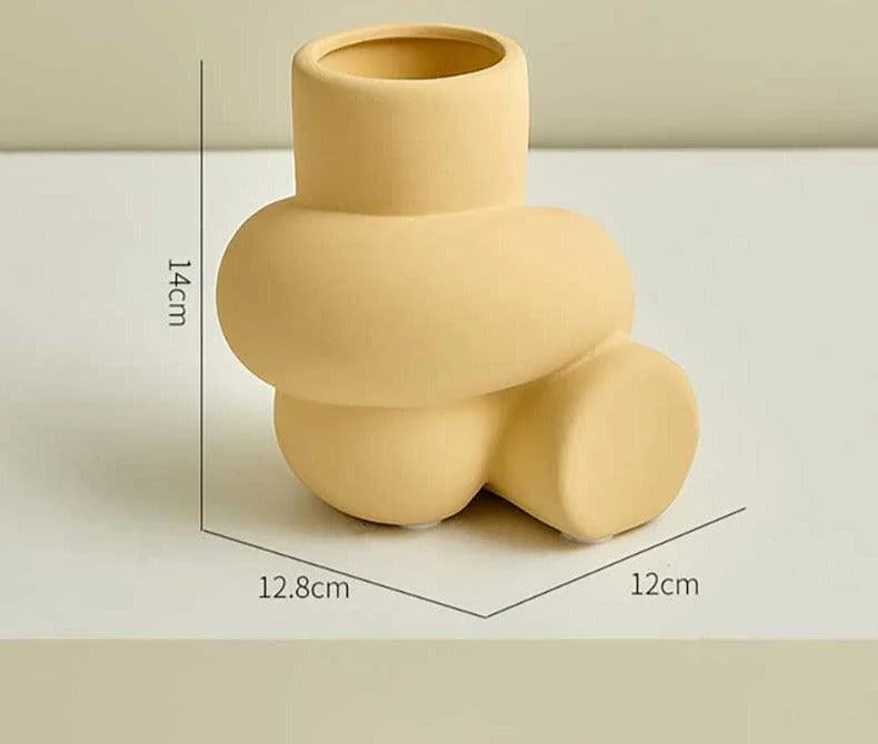 Nordic Ceramic Knot Pastel Vase -