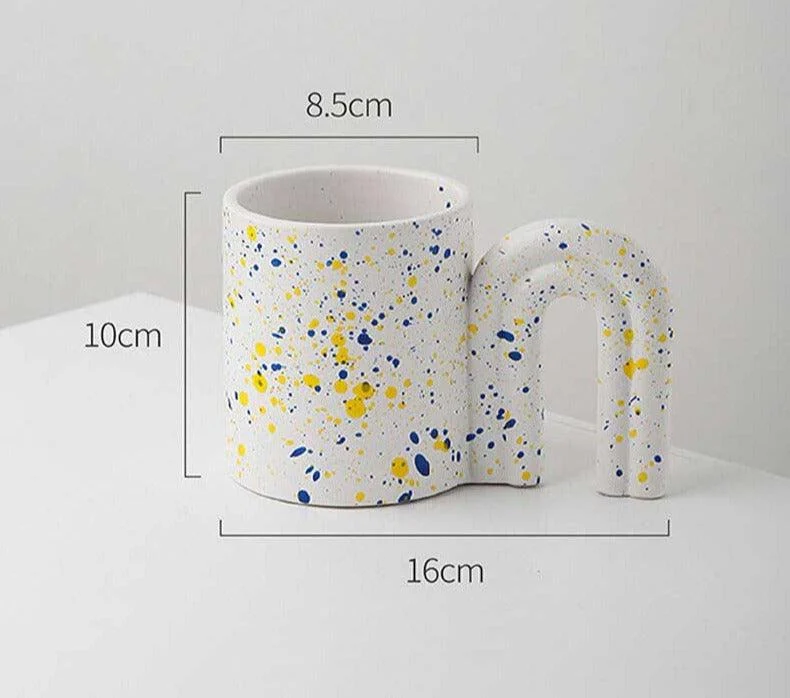 Nordic Ceramic Splatter Mugs -