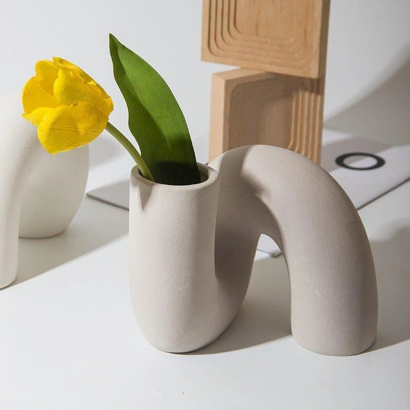 Nordic Ceramic Twist Vase -