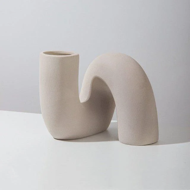 Nordic Ceramic Twist Vase -