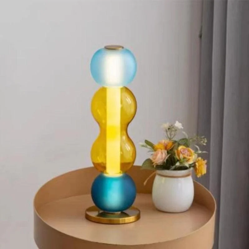 Nordic Colored Glass Table Lamp -