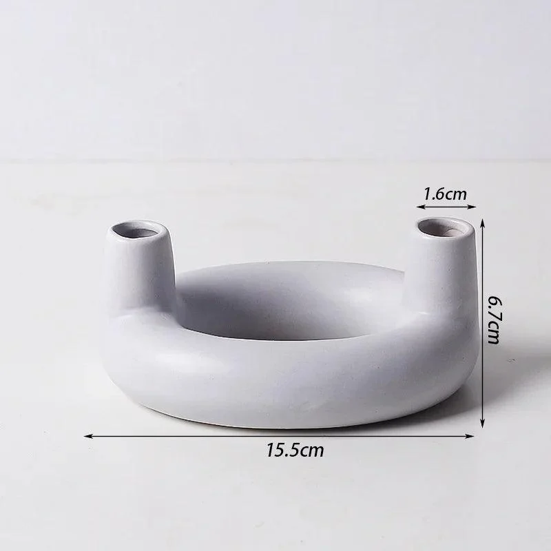 Nordic Concrete Candle Holder: Stylish Living Room Décor -