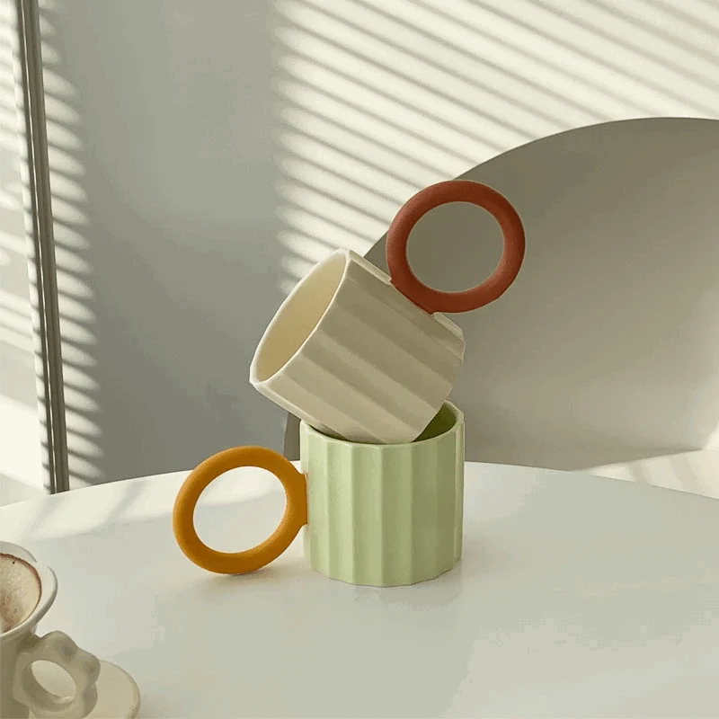 Nordic Corrugated Design Coffee Mug -