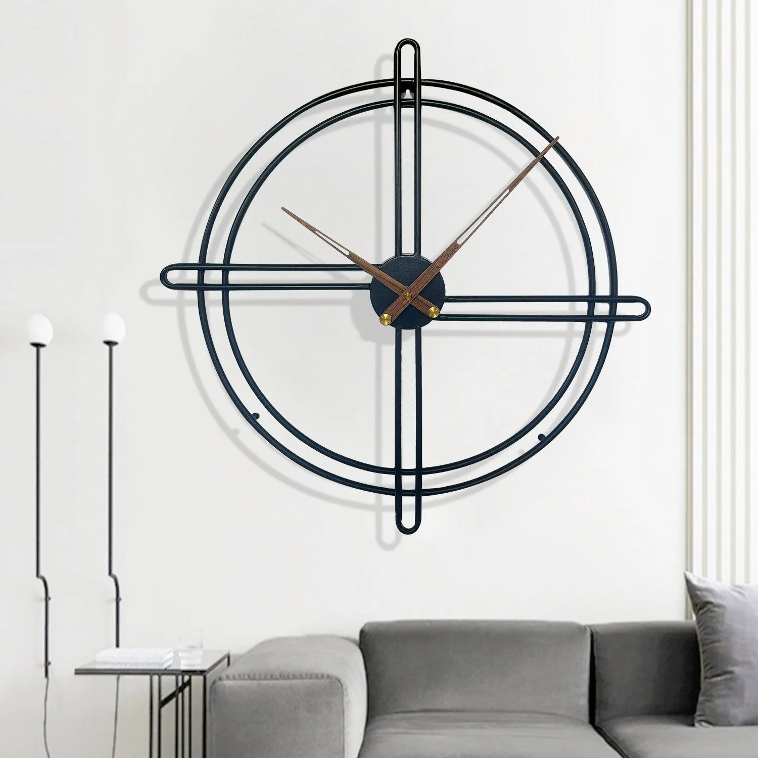 Nordic Decorative Big Wall Clock for Livingroom 23 Inches -