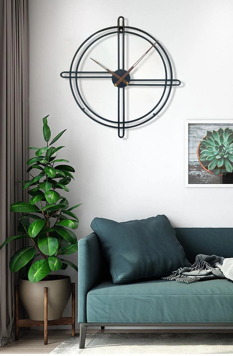 Nordic Decorative Big Wall Clock for Livingroom 23 Inches -