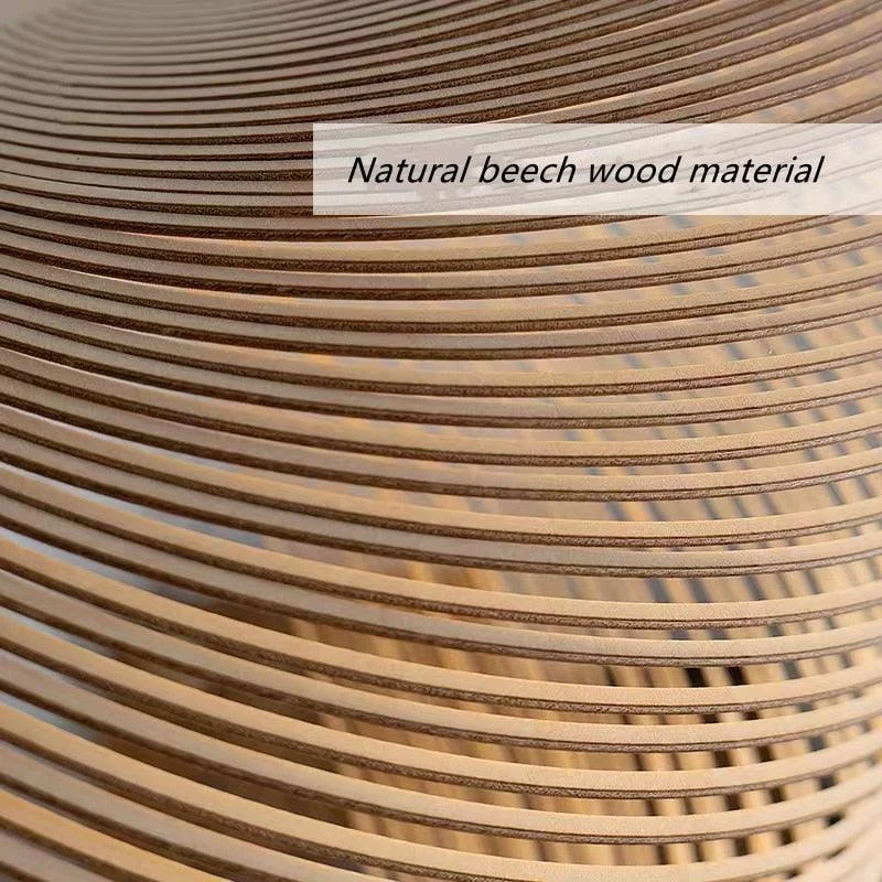 Nordic Design LED Birds Nest Pendant Light - Natural Wood Home Lighting -