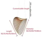 Nordic Design LED Birds Nest Pendant Light Natural Wood Home Lighting