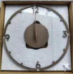 Nordic Design Silent Wall Clock 12 Inches Walnut Wood