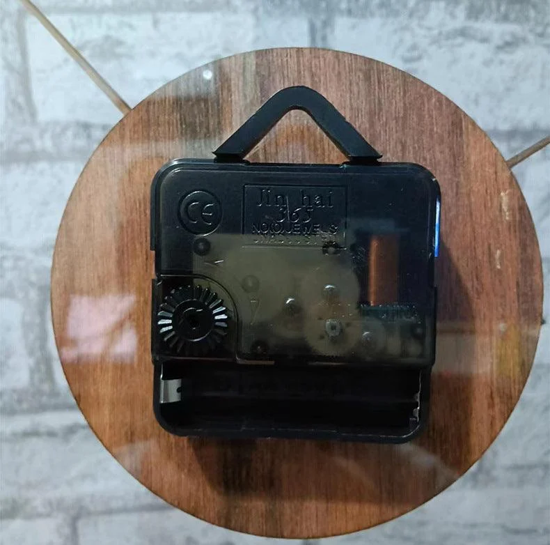 Nordic Design Silent Wall Clock 12 Inches Walnut Wood -