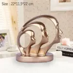 Nordic Family Half Face Minimalist Resin Sculpture Sculptures and Statues