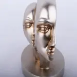 Nordic Family Half Face Minimalist Resin Sculpture Sculptures and Statues