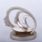 Nordic Family Half Face Minimalist Resin Sculpture Sculptures and Statues