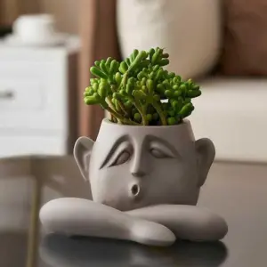 Nordic Family Hands On Face Vase - 