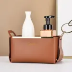 Nordic Faux Leather Basket