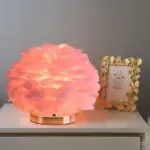 Nordic Feather Retro Table Lamp