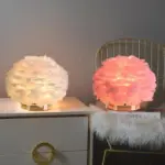 Nordic Feather Retro Table Lamp